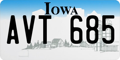 IA license plate AVT685