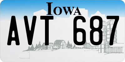 IA license plate AVT687