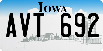 IA license plate AVT692