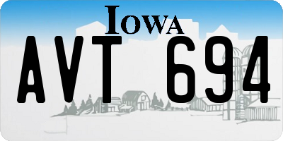 IA license plate AVT694