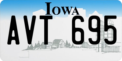 IA license plate AVT695
