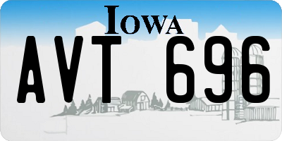 IA license plate AVT696