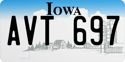IA license plate AVT697