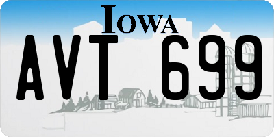IA license plate AVT699