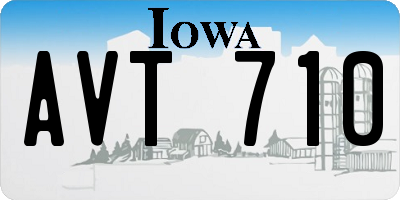 IA license plate AVT710