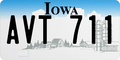 IA license plate AVT711