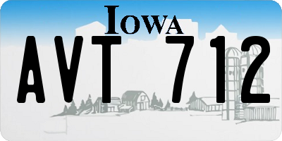 IA license plate AVT712