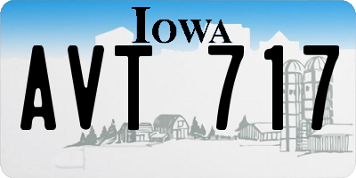 IA license plate AVT717