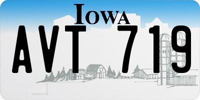 IA license plate AVT719