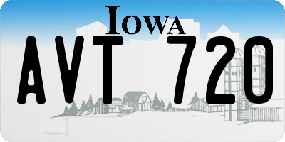 IA license plate AVT720