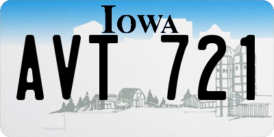 IA license plate AVT721