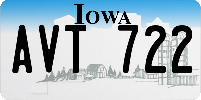 IA license plate AVT722