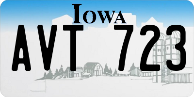 IA license plate AVT723