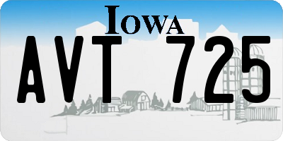 IA license plate AVT725