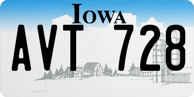 IA license plate AVT728