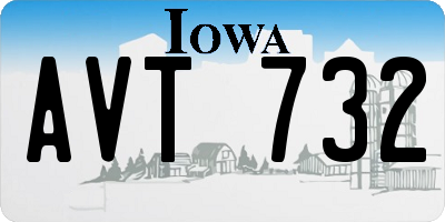 IA license plate AVT732