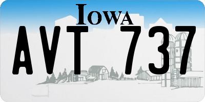 IA license plate AVT737