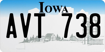 IA license plate AVT738