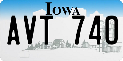 IA license plate AVT740