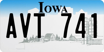IA license plate AVT741