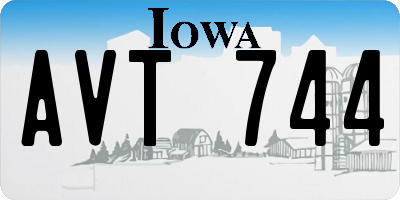 IA license plate AVT744