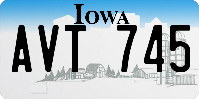 IA license plate AVT745