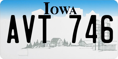 IA license plate AVT746