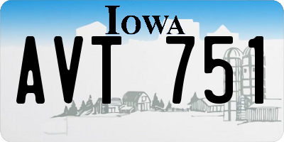 IA license plate AVT751