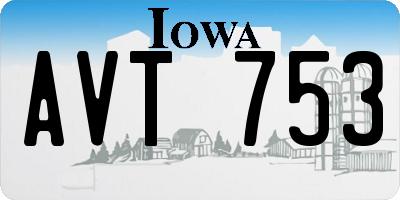 IA license plate AVT753