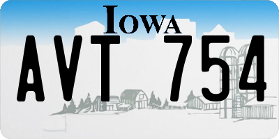 IA license plate AVT754
