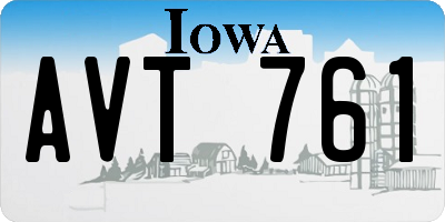 IA license plate AVT761