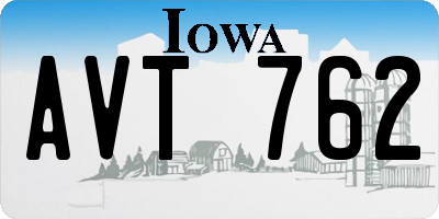IA license plate AVT762