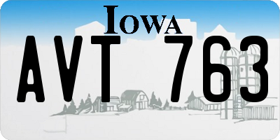 IA license plate AVT763