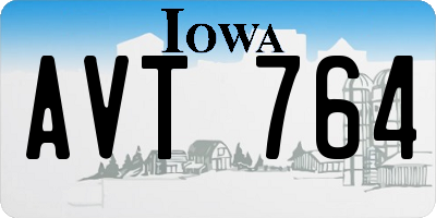 IA license plate AVT764