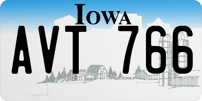 IA license plate AVT766