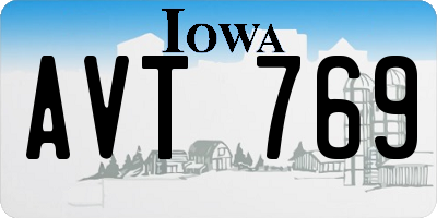 IA license plate AVT769