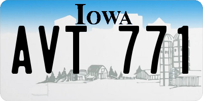 IA license plate AVT771