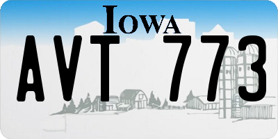 IA license plate AVT773