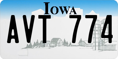 IA license plate AVT774