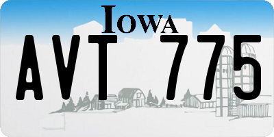 IA license plate AVT775
