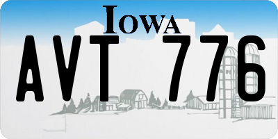IA license plate AVT776