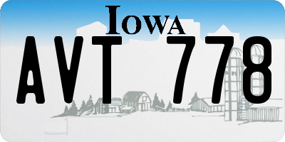 IA license plate AVT778