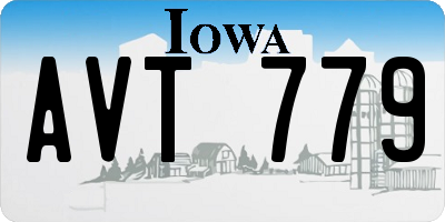 IA license plate AVT779