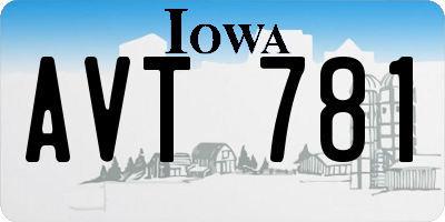 IA license plate AVT781