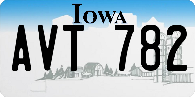 IA license plate AVT782