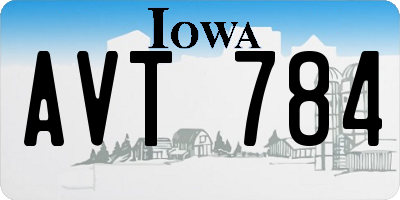 IA license plate AVT784