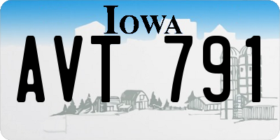 IA license plate AVT791