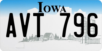 IA license plate AVT796