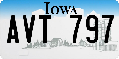 IA license plate AVT797