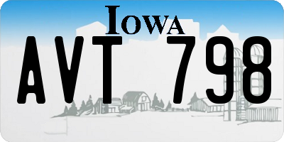 IA license plate AVT798